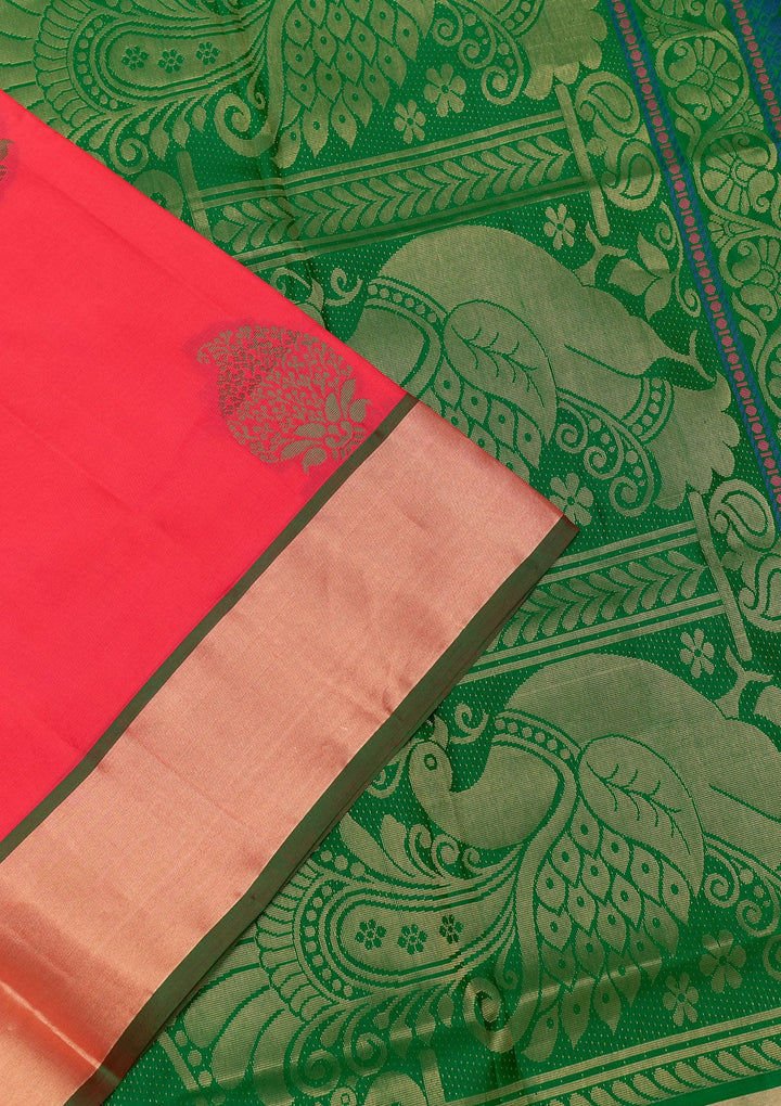 Pink Zariwork Pure Silk Saree-Koskii
