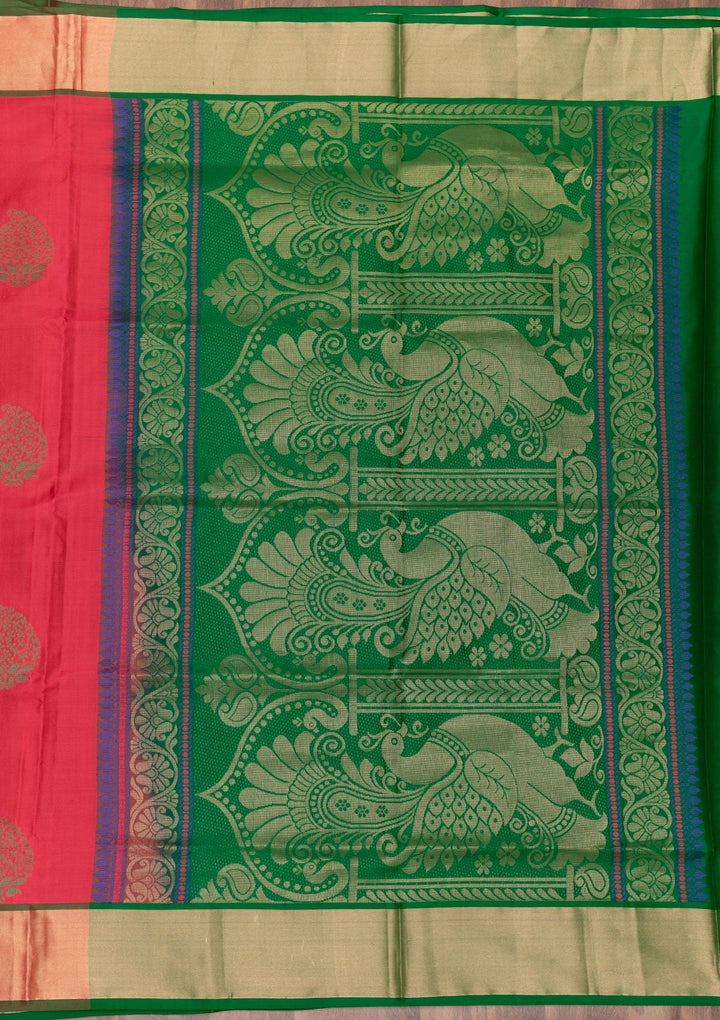 Pink Zariwork Pure Silk Saree-Koskii