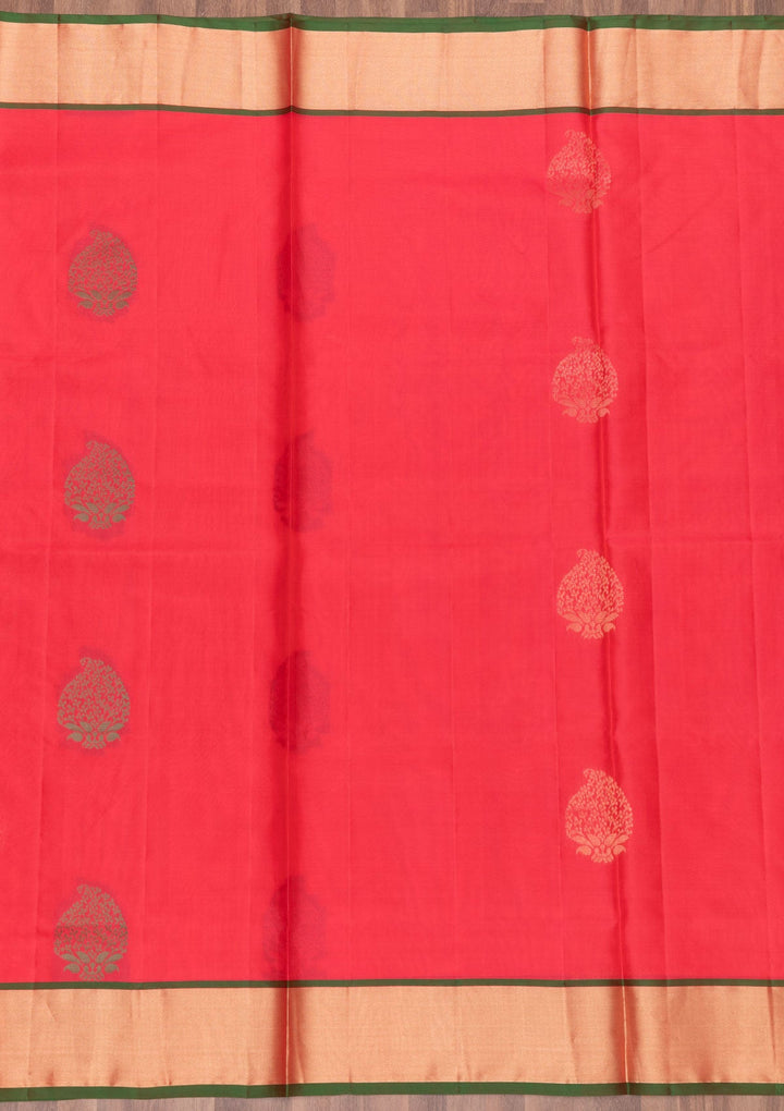 Pink Zariwork Pure Silk Saree-Koskii