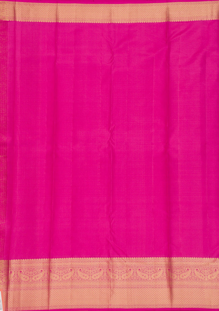 Pink Zariwork Pure Silk Saree-Koskii