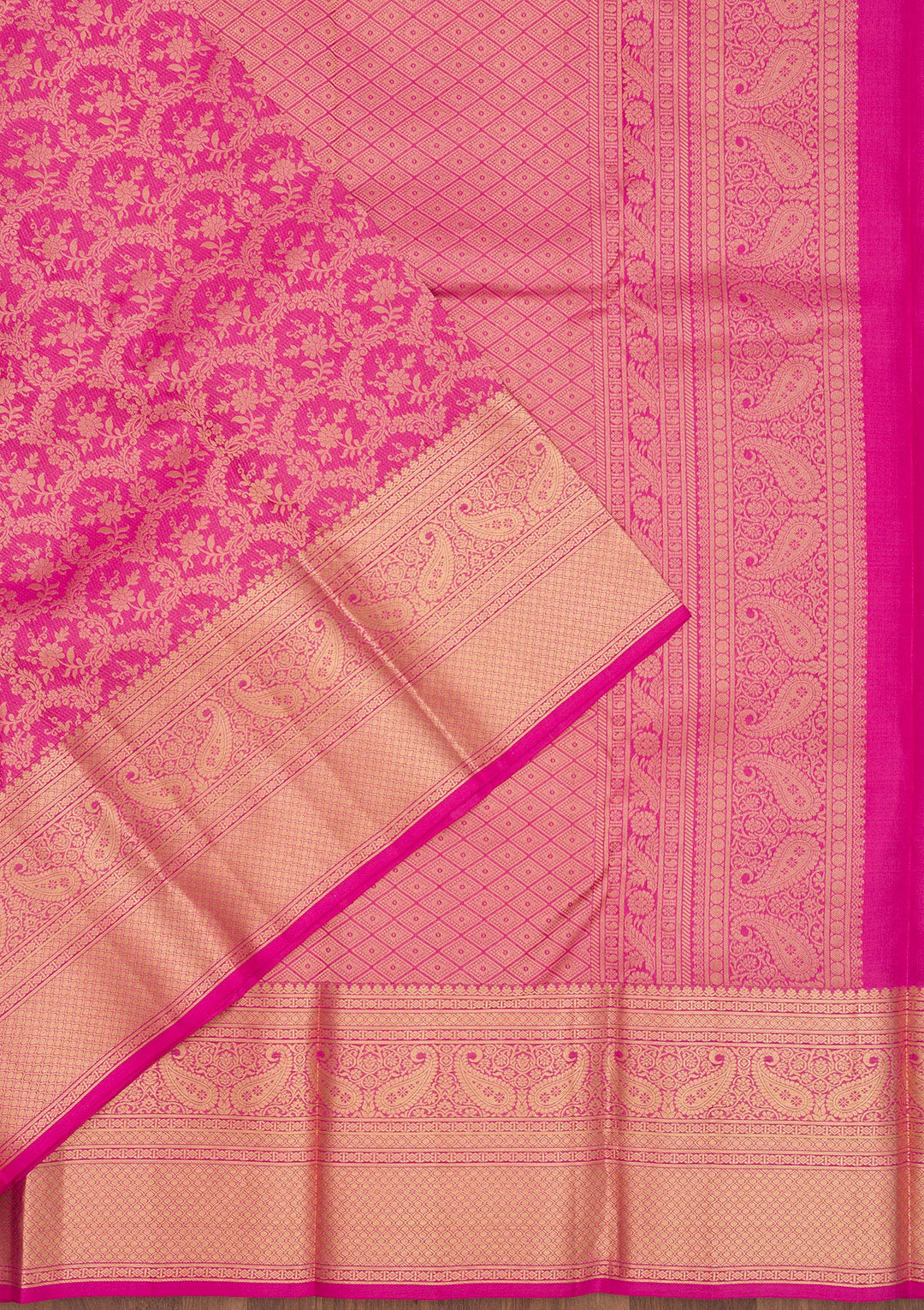 Pink Zariwork Pure Silk Saree-Koskii