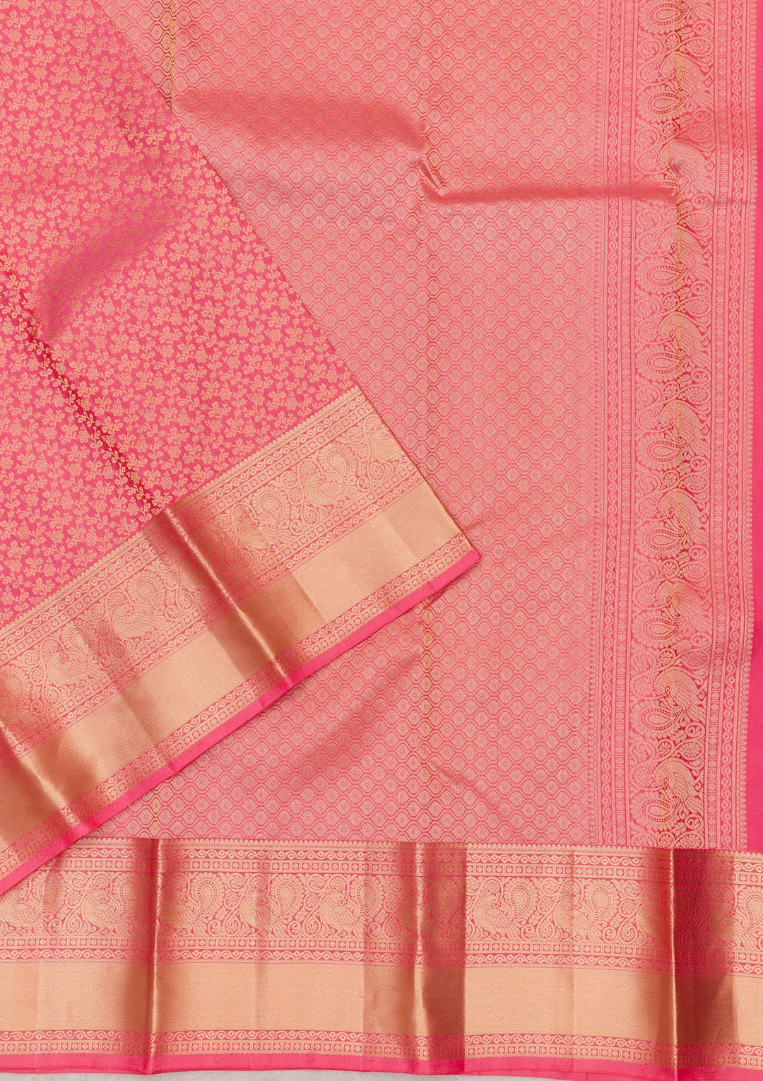 Pink Zariwork Pure Silk Saree-Koskii