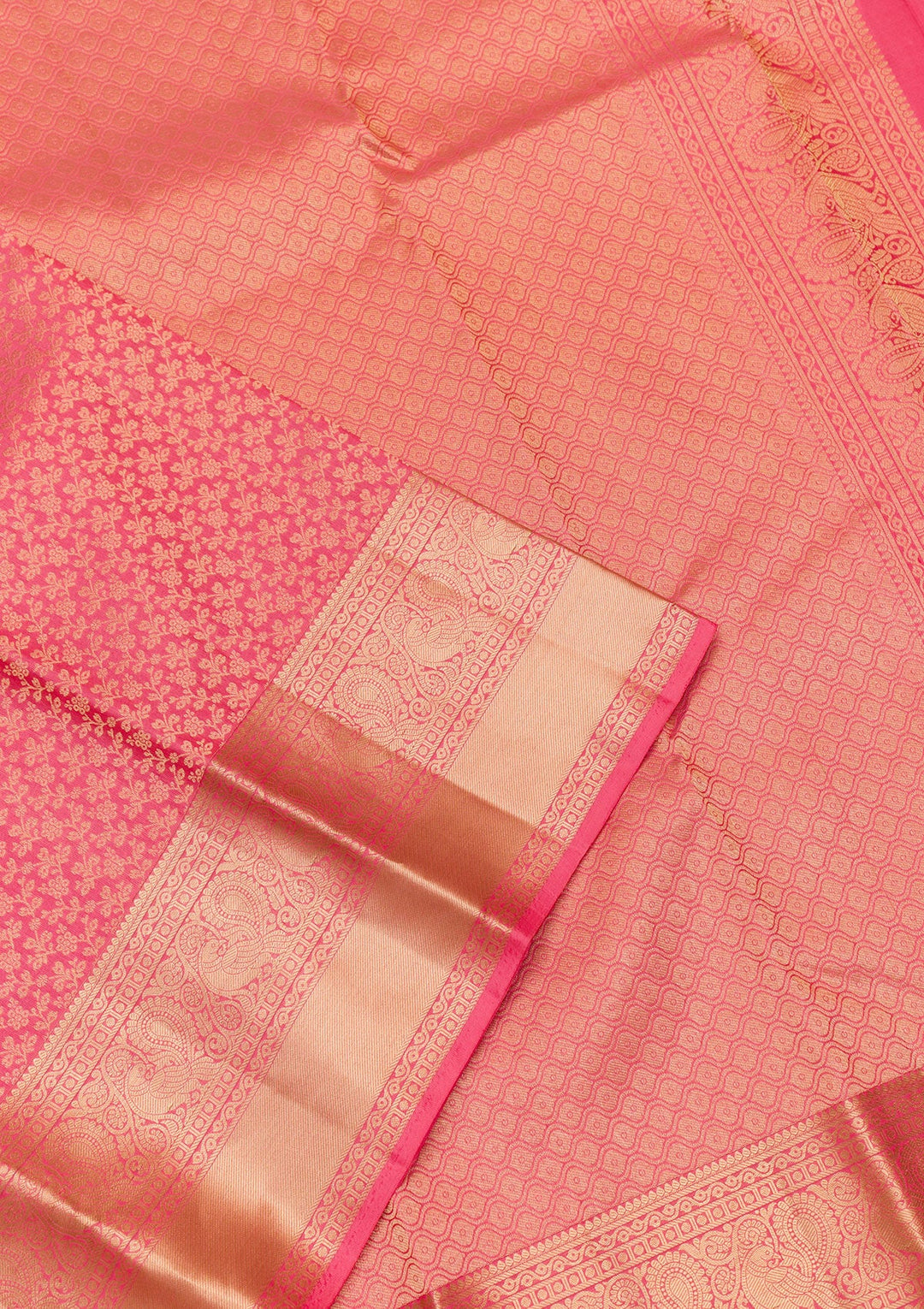 Pink Zariwork Pure Silk Saree-Koskii