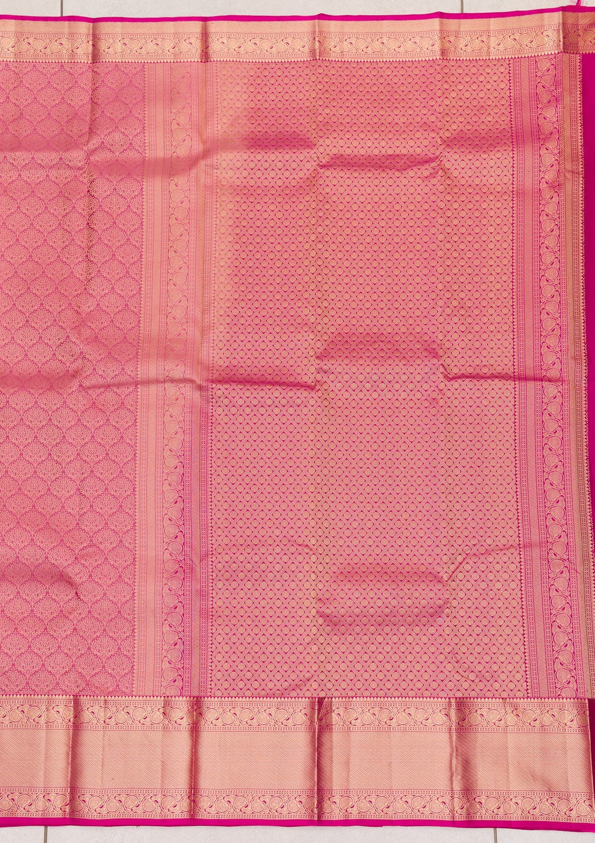 Pink Zariwork Pure Silk Saree-Koskii