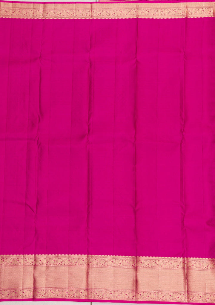 Pink Zariwork Pure Silk Saree-Koskii