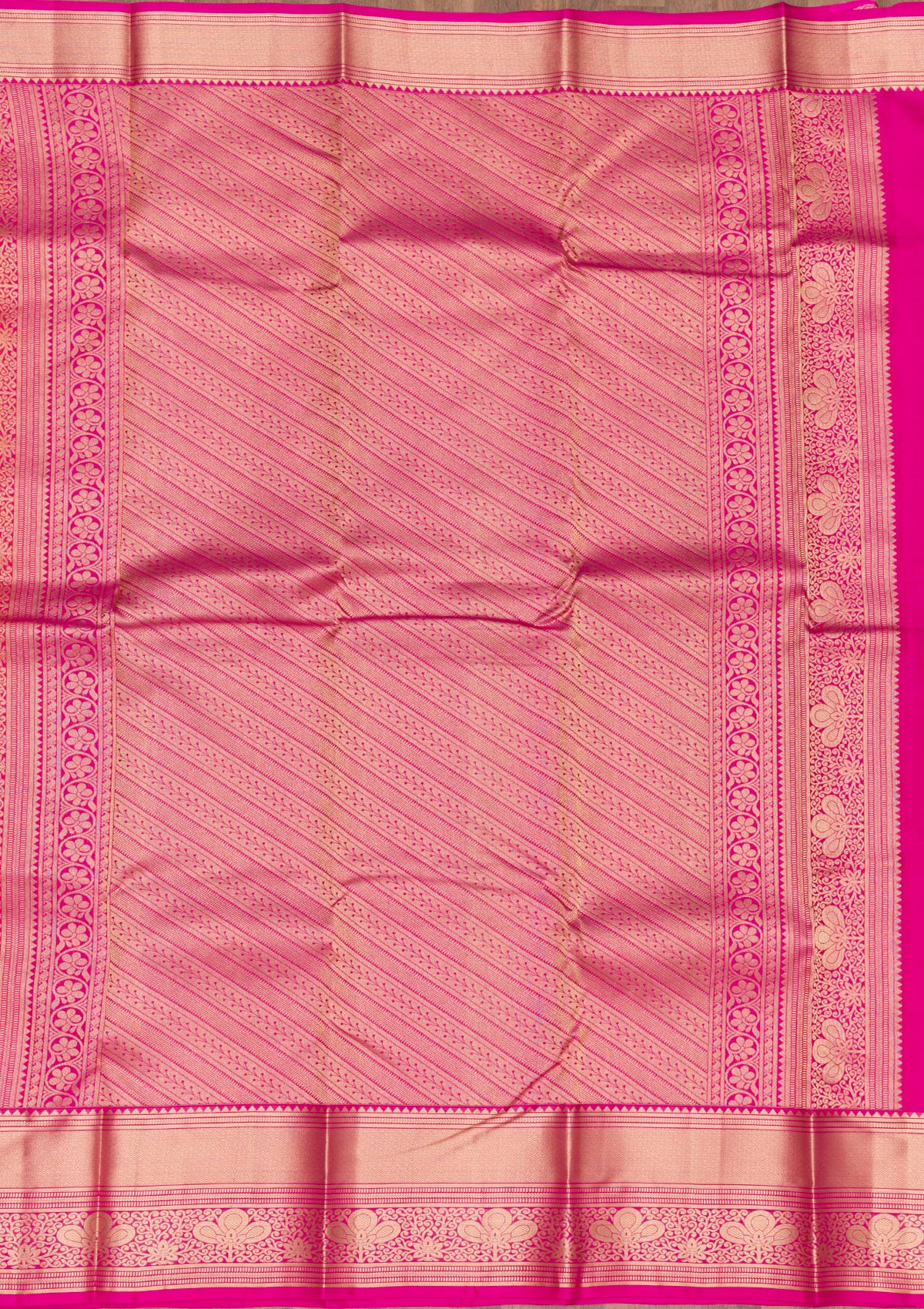Pink Zariwork Pure Silk Saree-Koskii