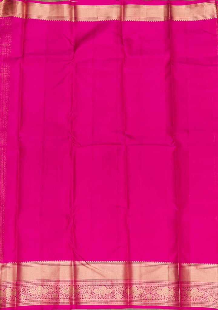 Pink Zariwork Pure Silk Saree-Koskii