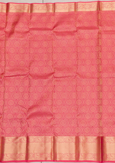 Pink Zariwork Pure Silk Saree-Koskii