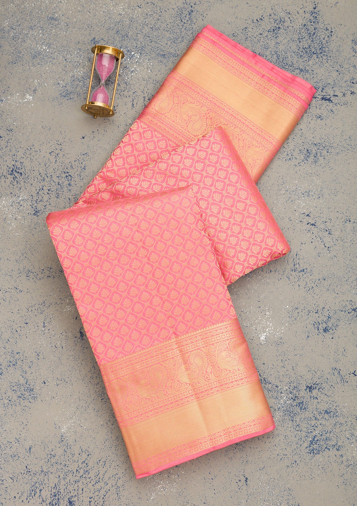 Pink Zariwork Pure Silk Saree-Koskii