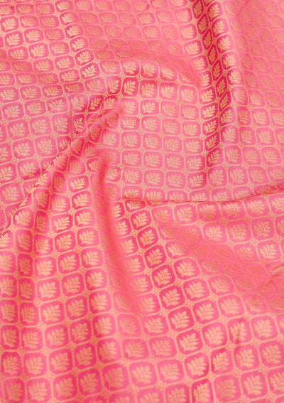 Pink Zariwork Pure Silk Saree-Koskii