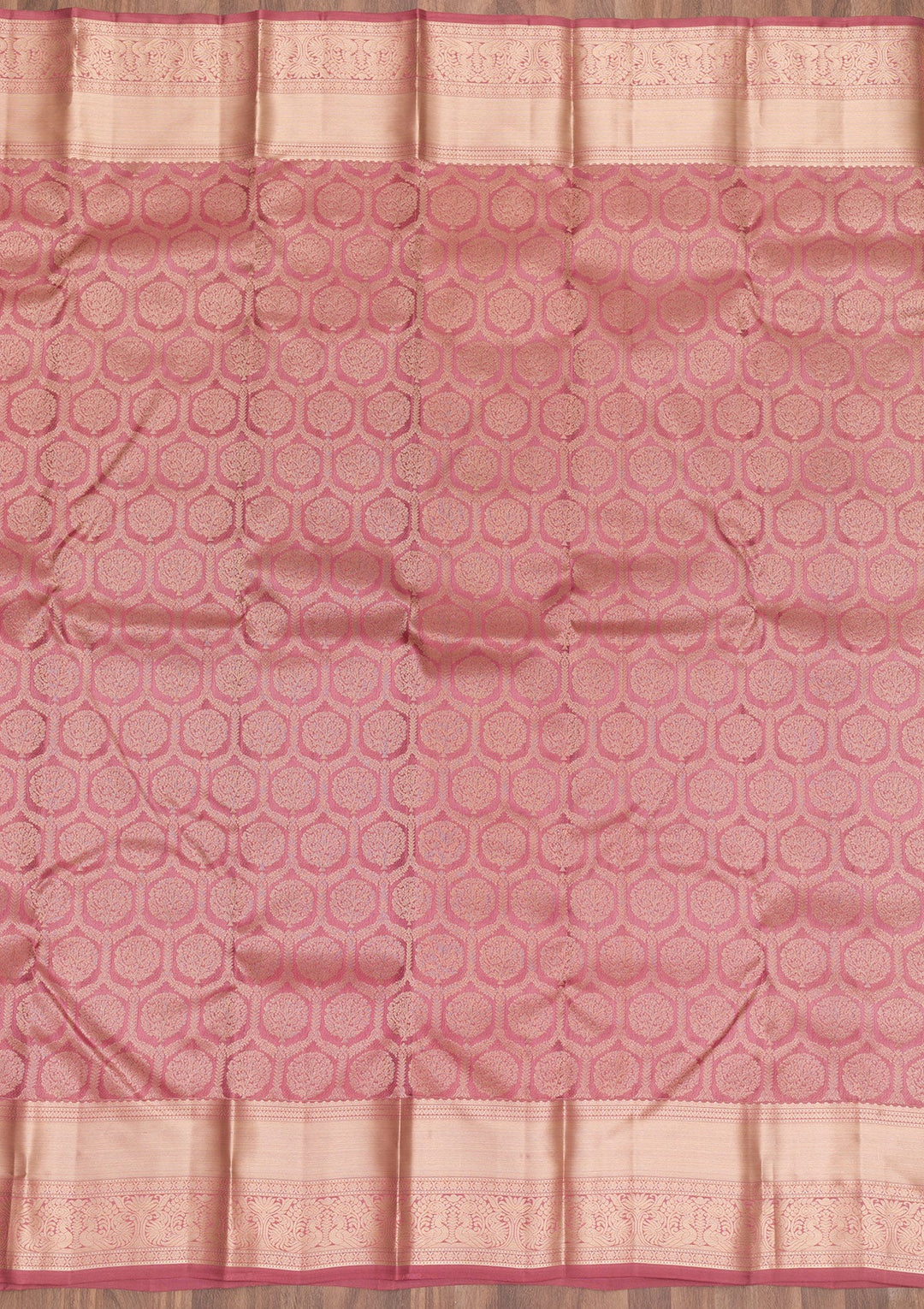 Pink Zariwork Pure Silk Saree-Koskii