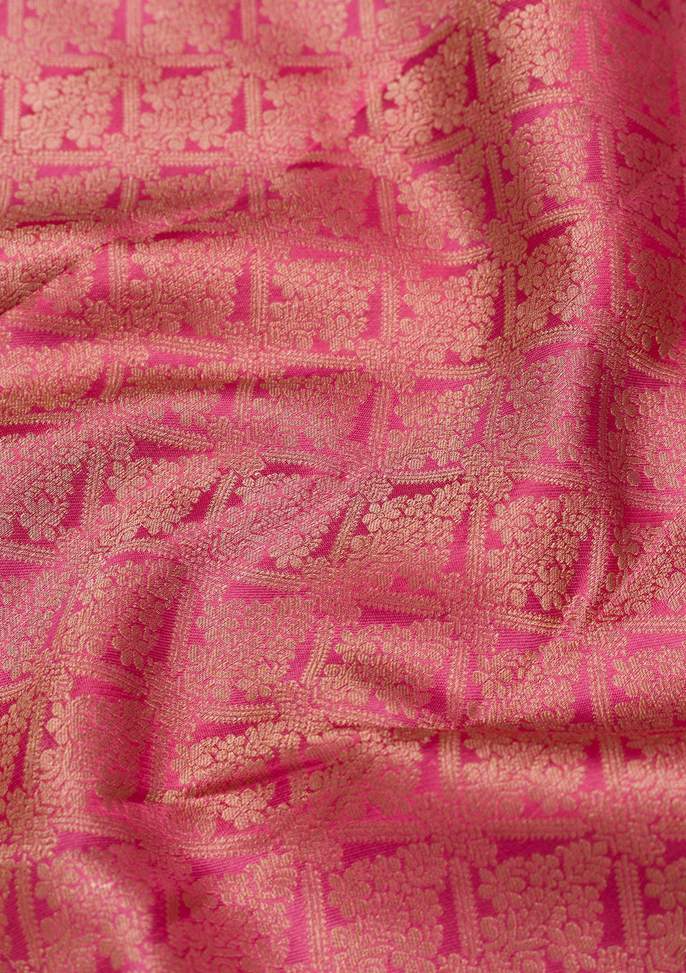 Pink Zariwork Pure Silk Saree-Koskii