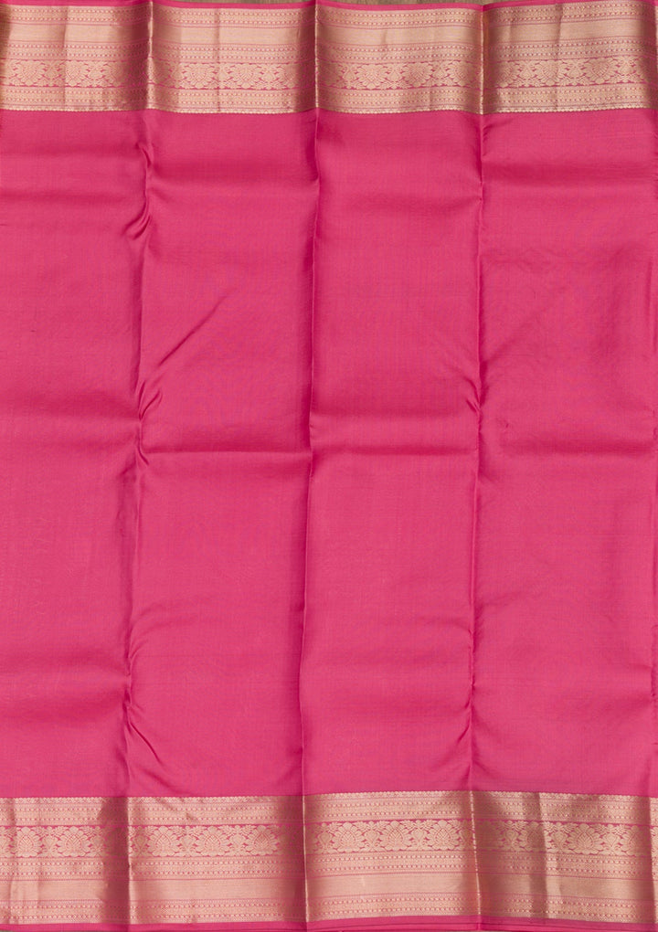 Pink Zariwork Pure Silk Saree-Koskii