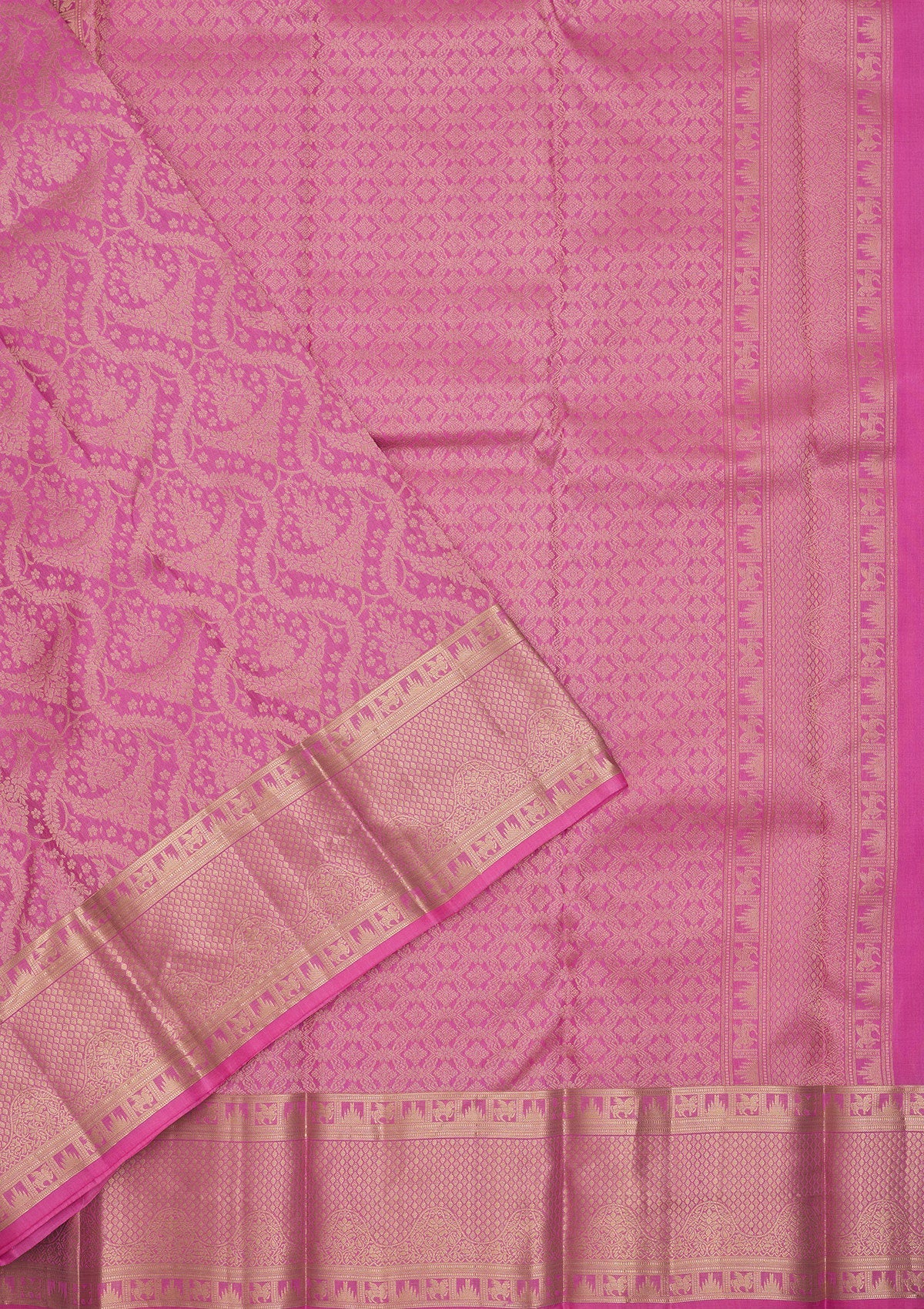 Pink Zariwork Pure Silk Saree