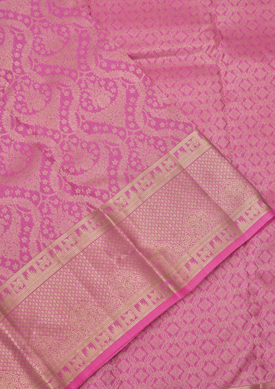 Pink Zariwork Pure Silk Saree