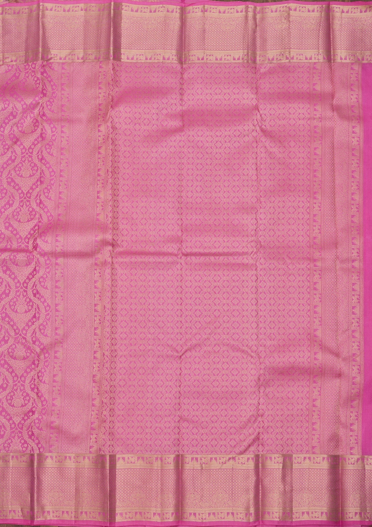 Pink Zariwork Pure Silk Saree