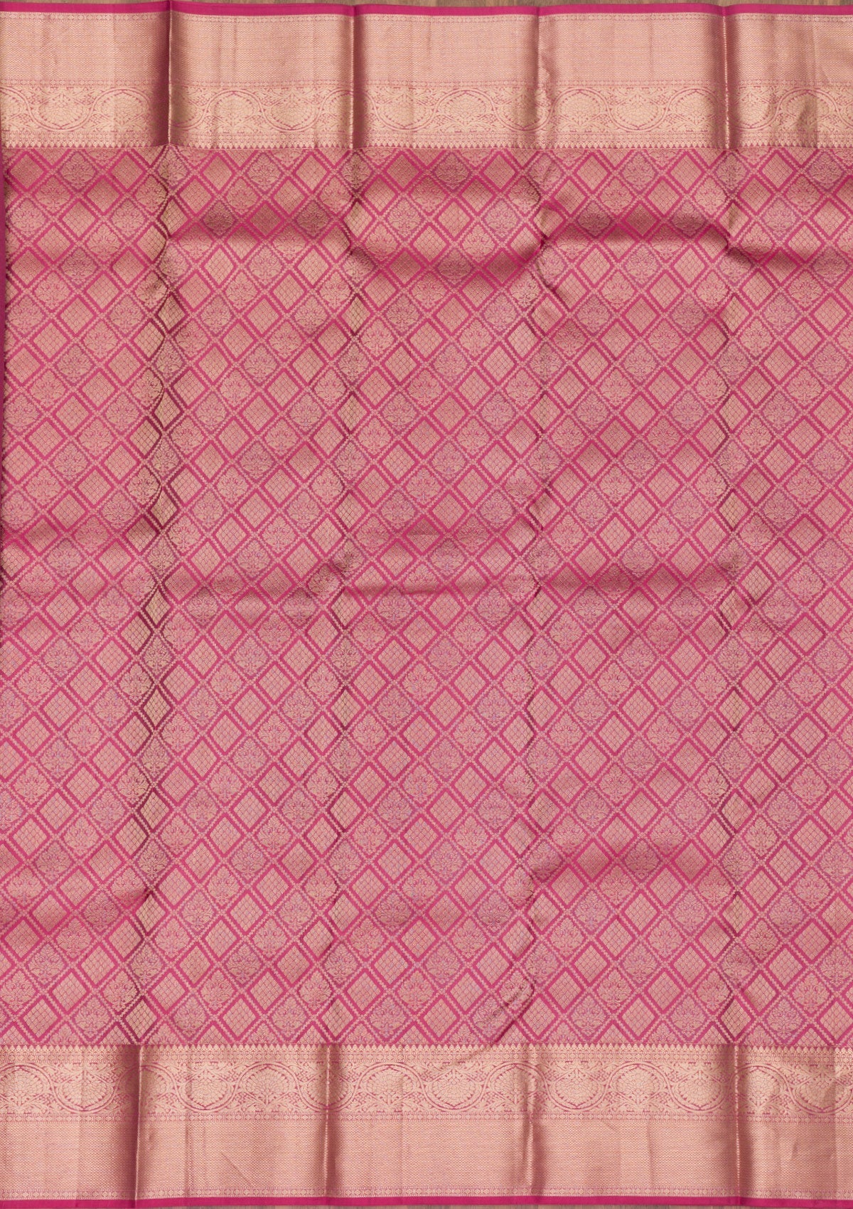 Pink Zariwork Pure Silk Saree-Koskii