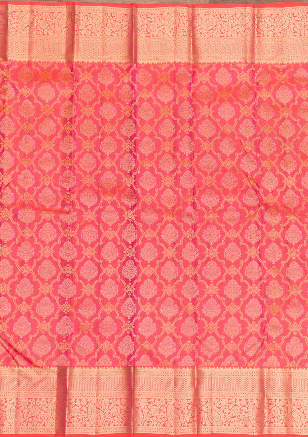Pink Zariwork Pure Silk Saree-Koskii