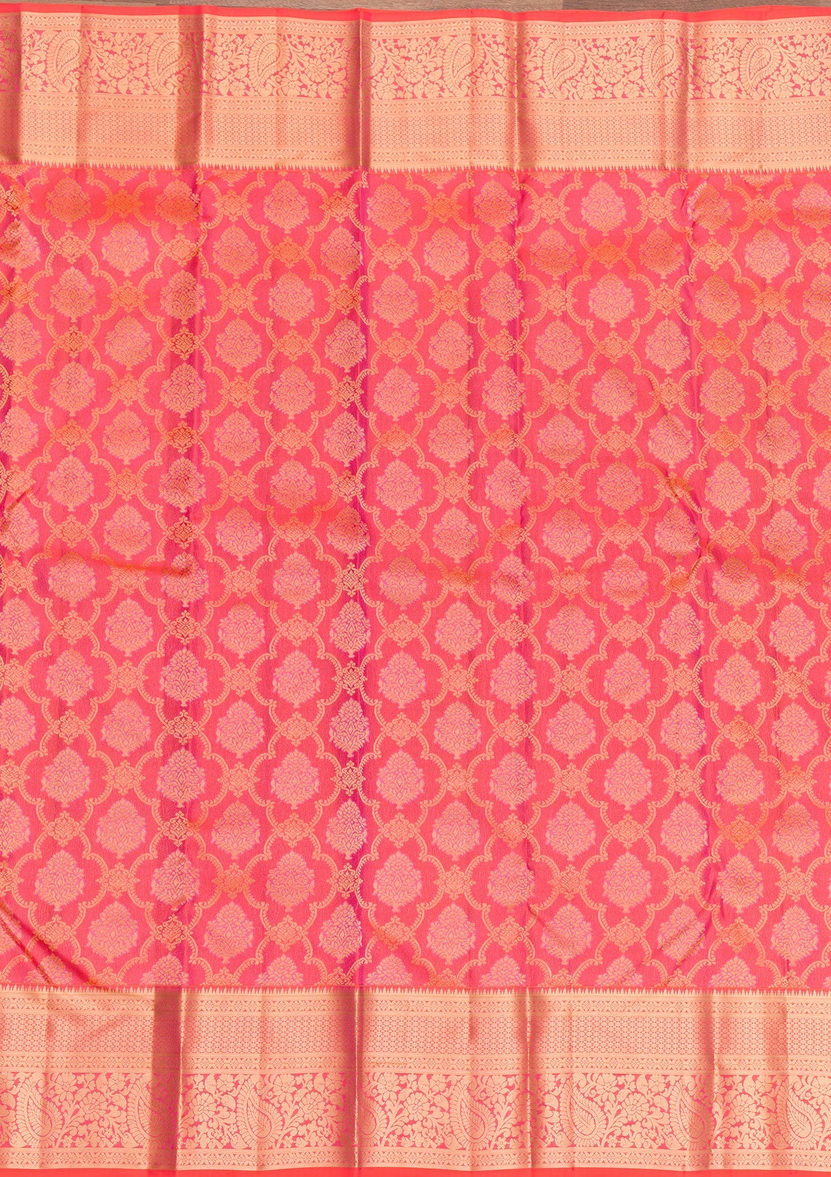 Pink Zariwork Pure Silk Saree-Koskii