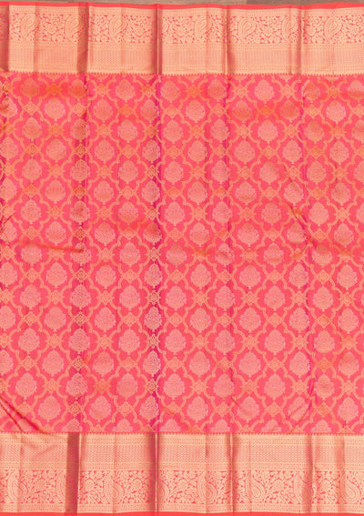 Pink Zariwork Pure Silk Saree-Koskii