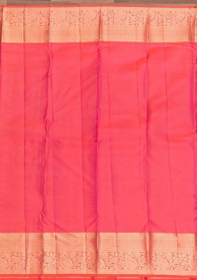 Pink Zariwork Pure Silk Saree-Koskii