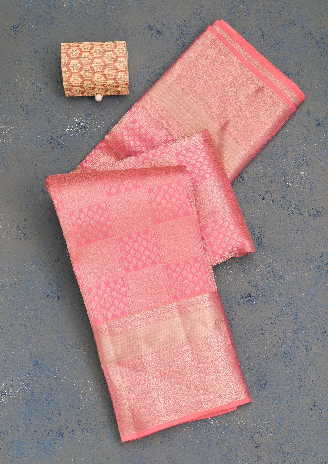 Pink Zariwork Pure Silk Saree-Koskii