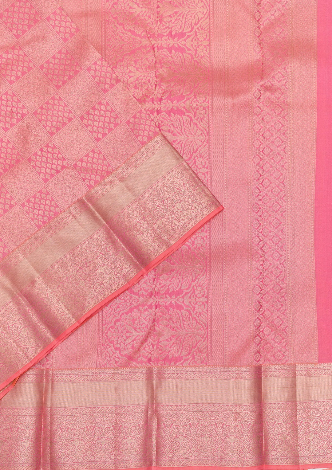 Pink Zariwork Pure Silk Saree-Koskii