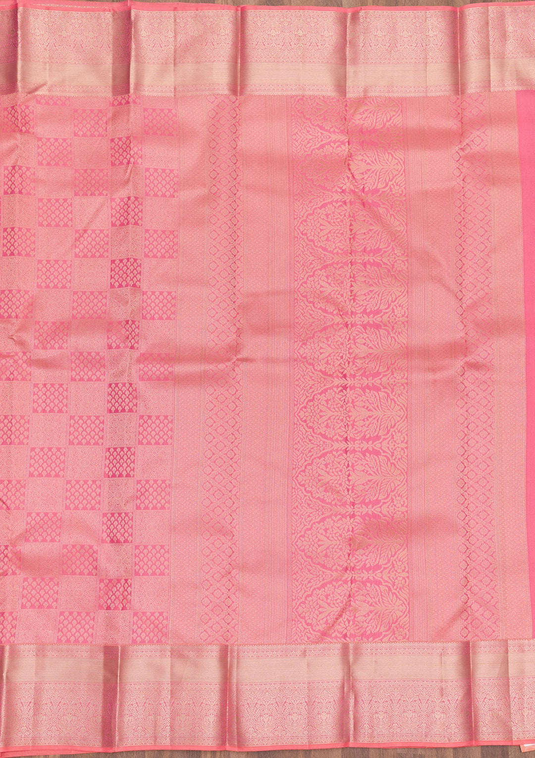 Pink Zariwork Pure Silk Saree-Koskii