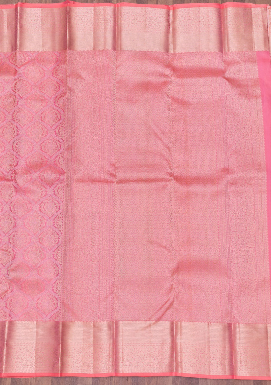 Pink Zariwork Pure Silk Saree-Koskii