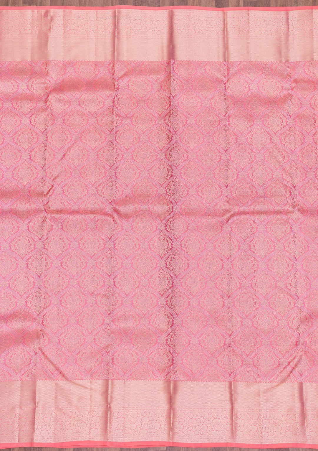 Pink Zariwork Pure Silk Saree-Koskii