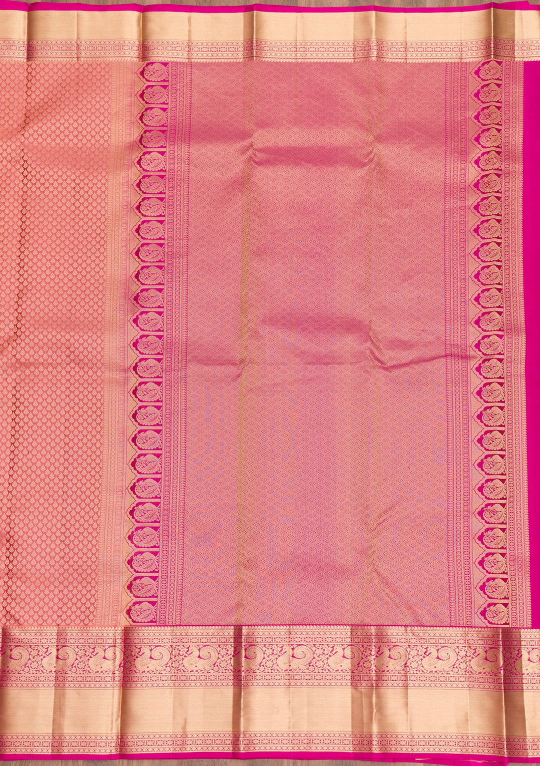 Pink Zariwork Pure Silk Saree-Koskii