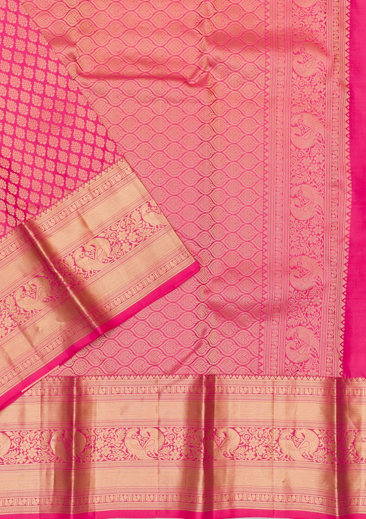 Pink Zariwork Pure Silk Saree-Koskii