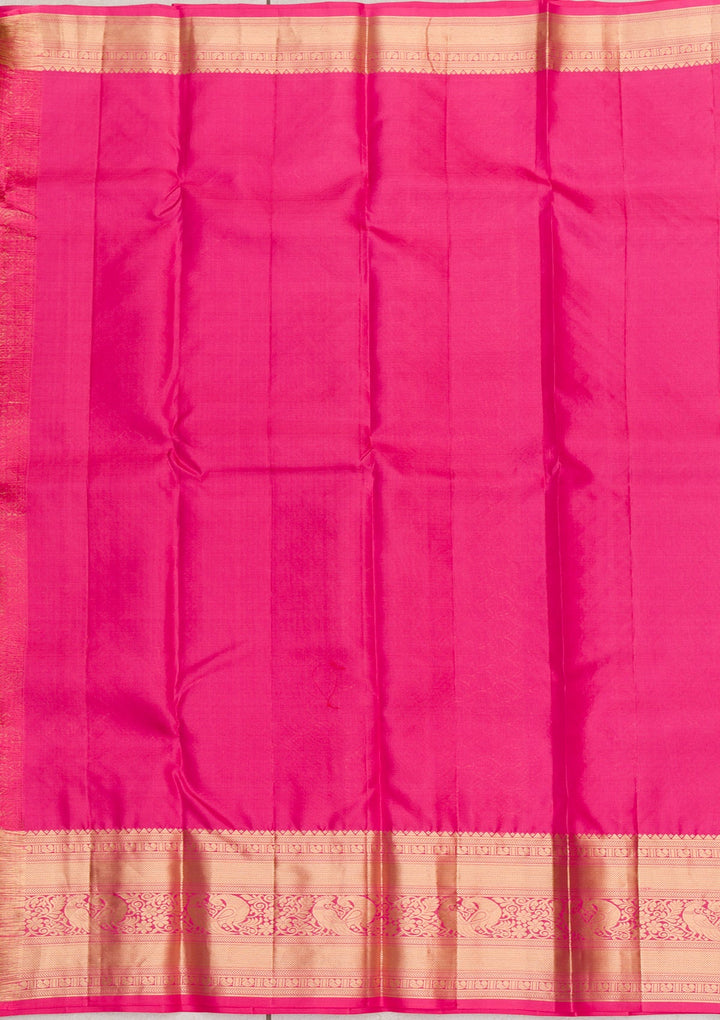 Pink Zariwork Pure Silk Saree-Koskii