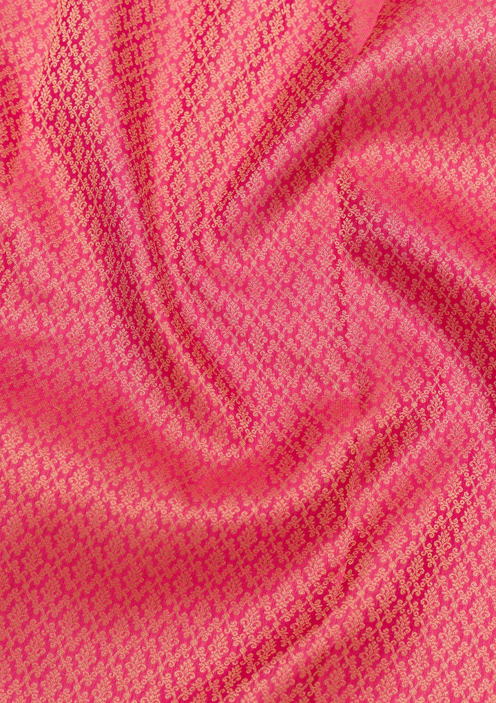Pink Zariwork Pure Silk Saree-Koskii