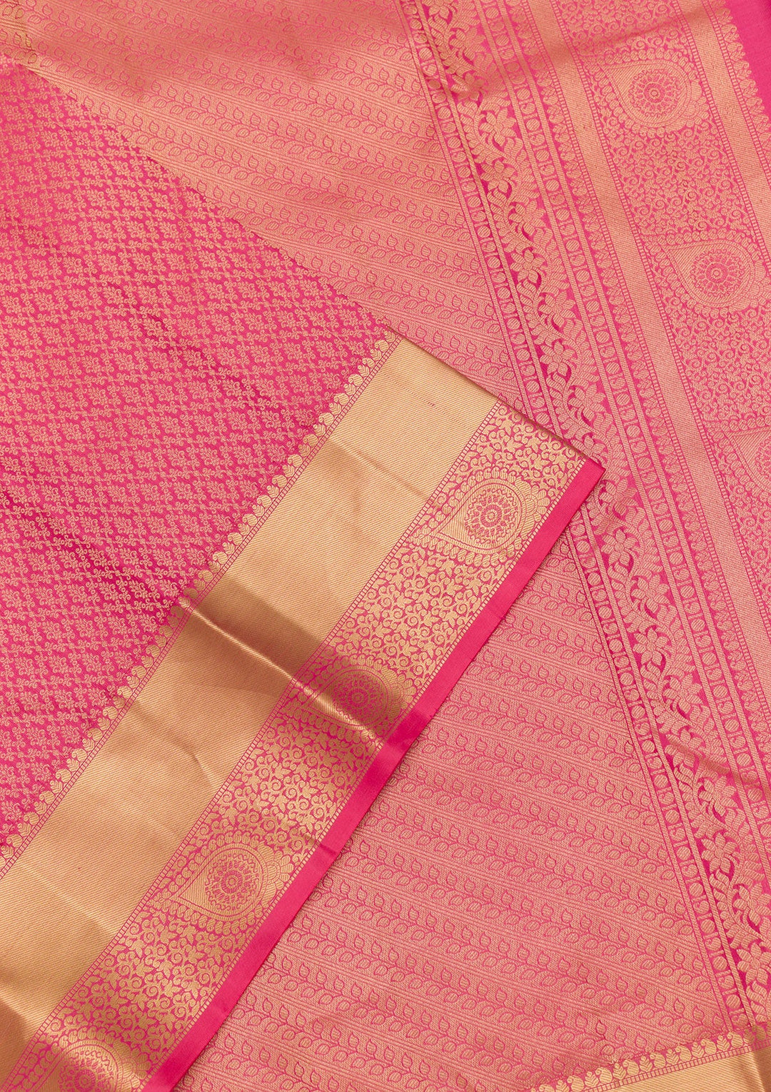 Pink Zariwork Pure Silk Saree-Koskii
