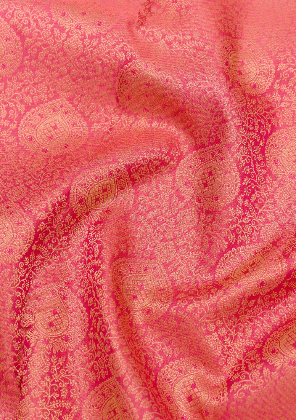 Pink Zariwork Pure Silk Saree-Koskii