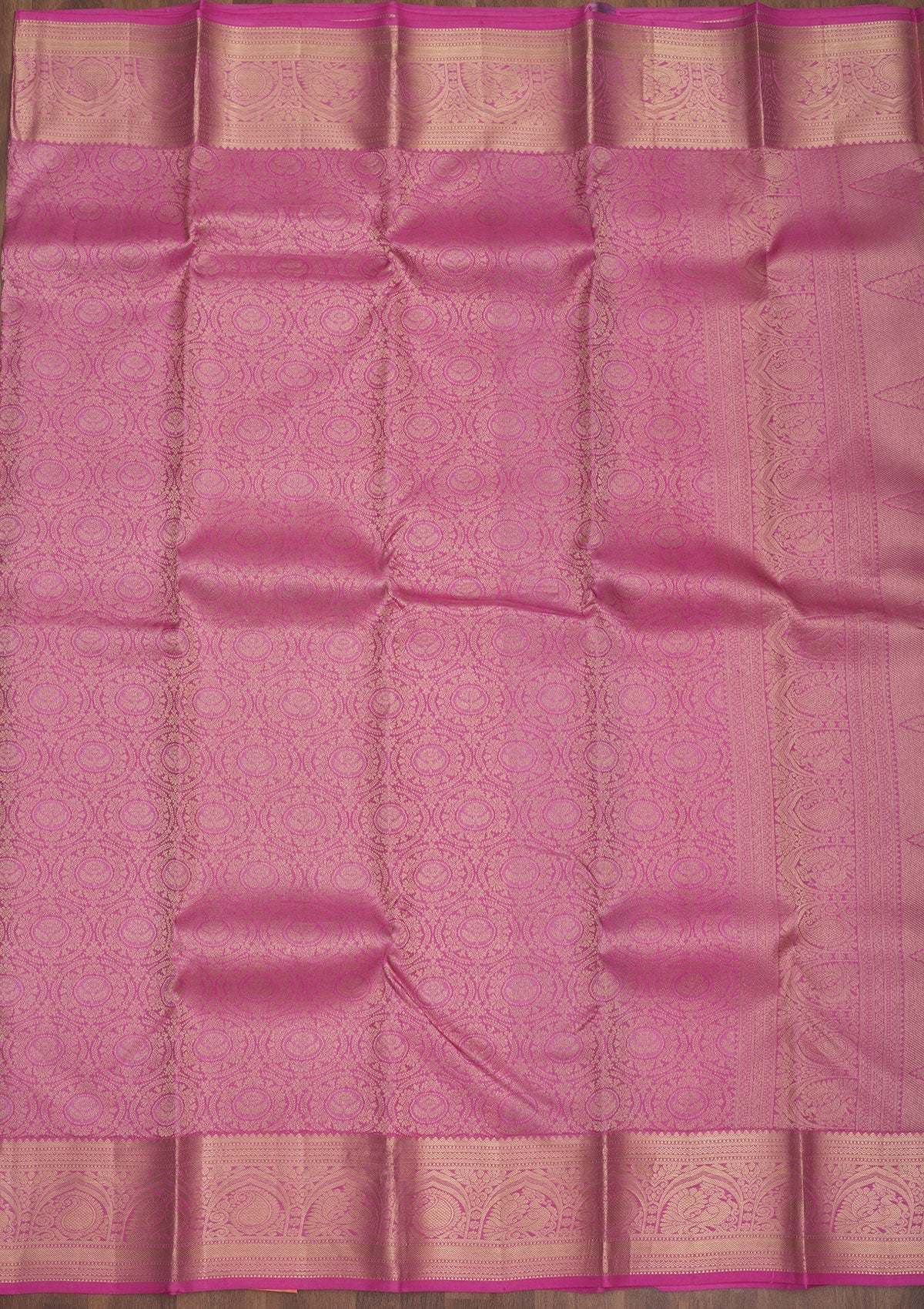 Pink Zariwork Pure Silk Saree-Koskii