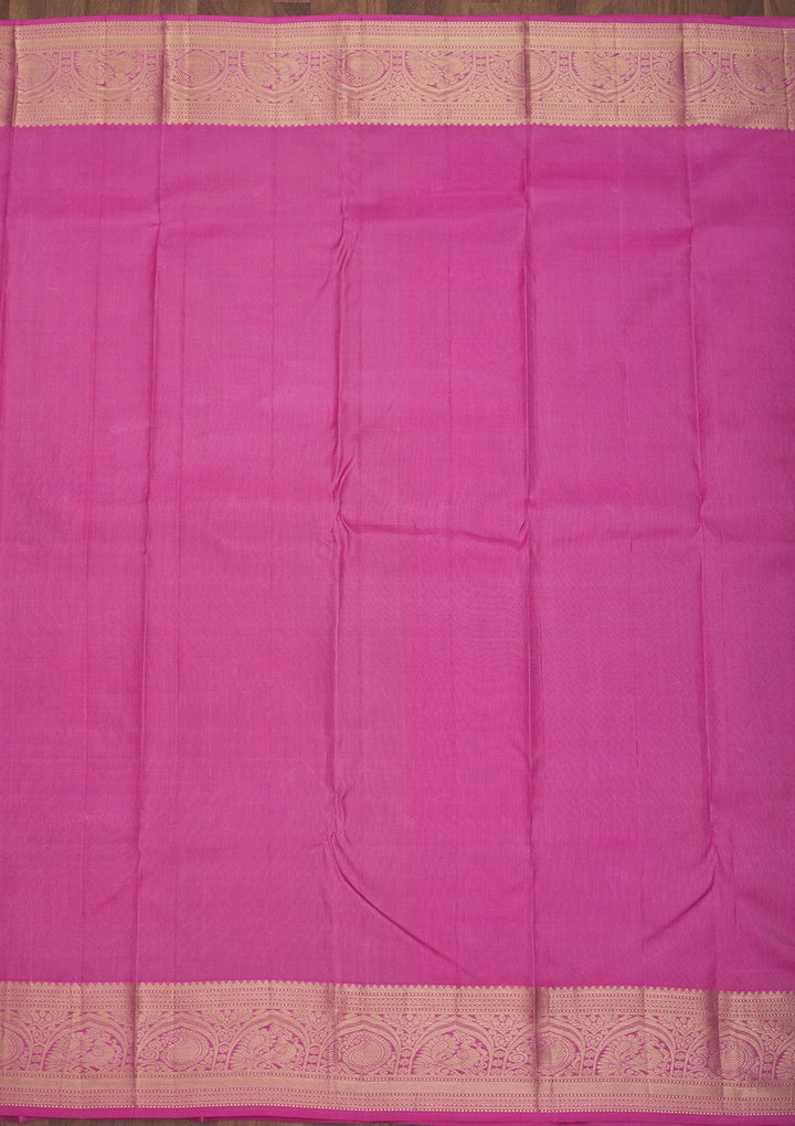 Pink Zariwork Pure Silk Saree-Koskii