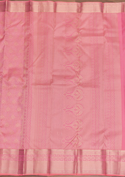 Pink Zariwork Pure Silk Saree-Koskii