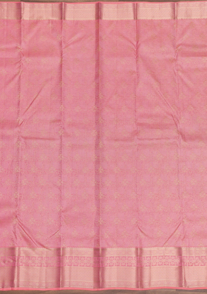 Pink Zariwork Pure Silk Saree-Koskii