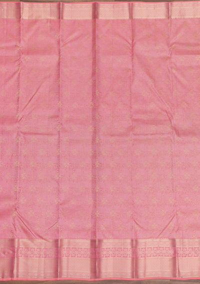 Pink Zariwork Pure Silk Saree-Koskii