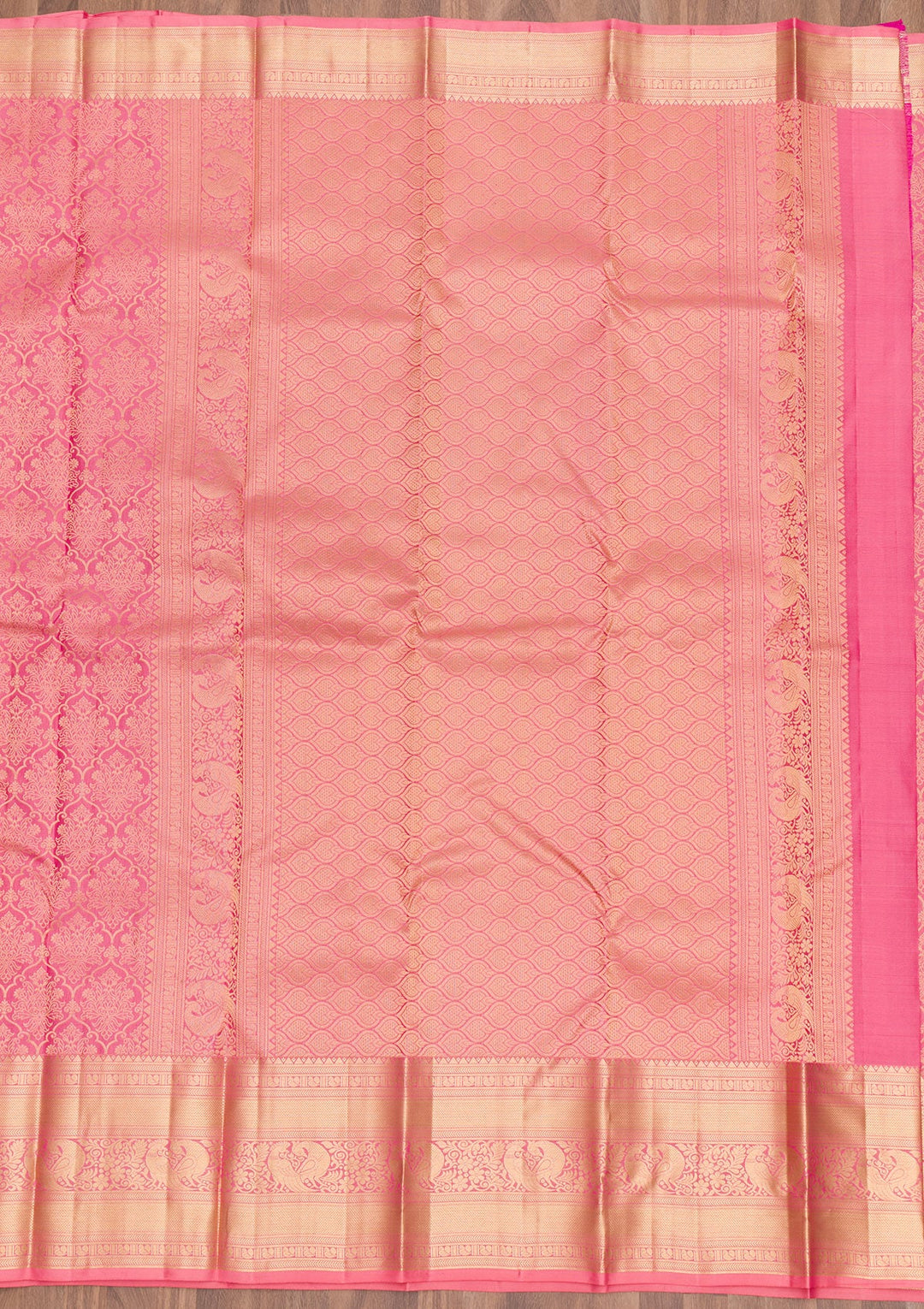 Pink Zariwork Pure Silk Saree-Koskii