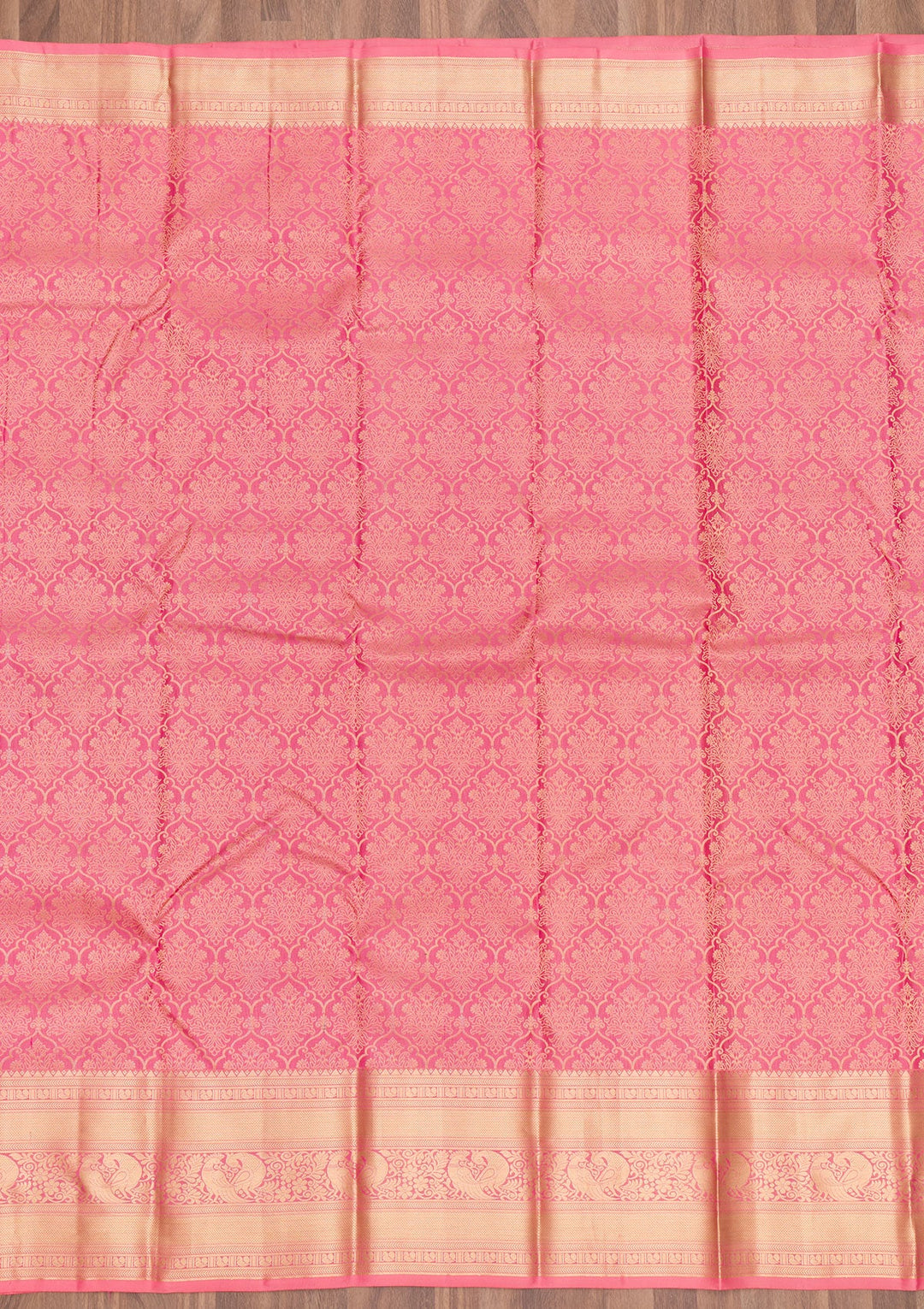 Pink Zariwork Pure Silk Saree-Koskii