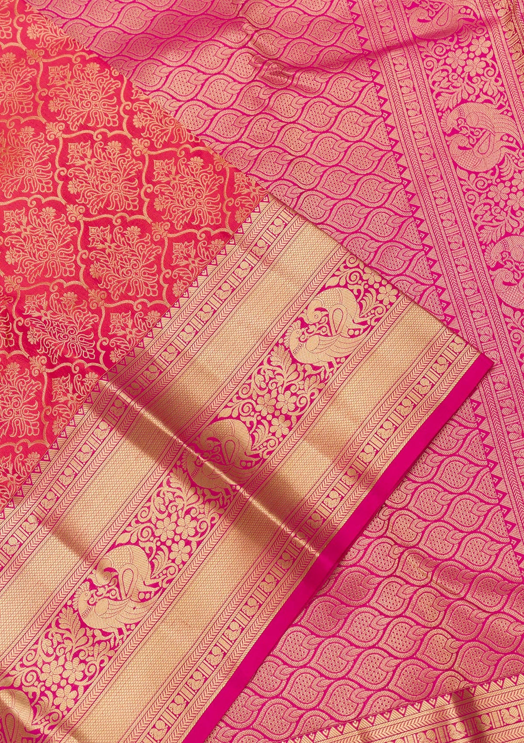 Pink Zariwork Pure Silk Saree-Koskii