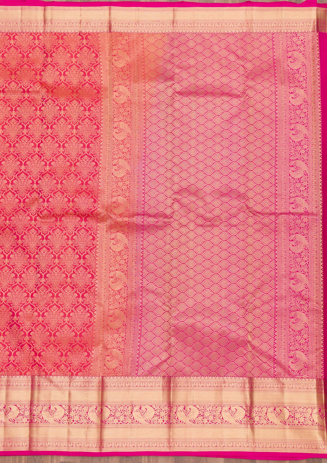 Pink Zariwork Pure Silk Saree-Koskii