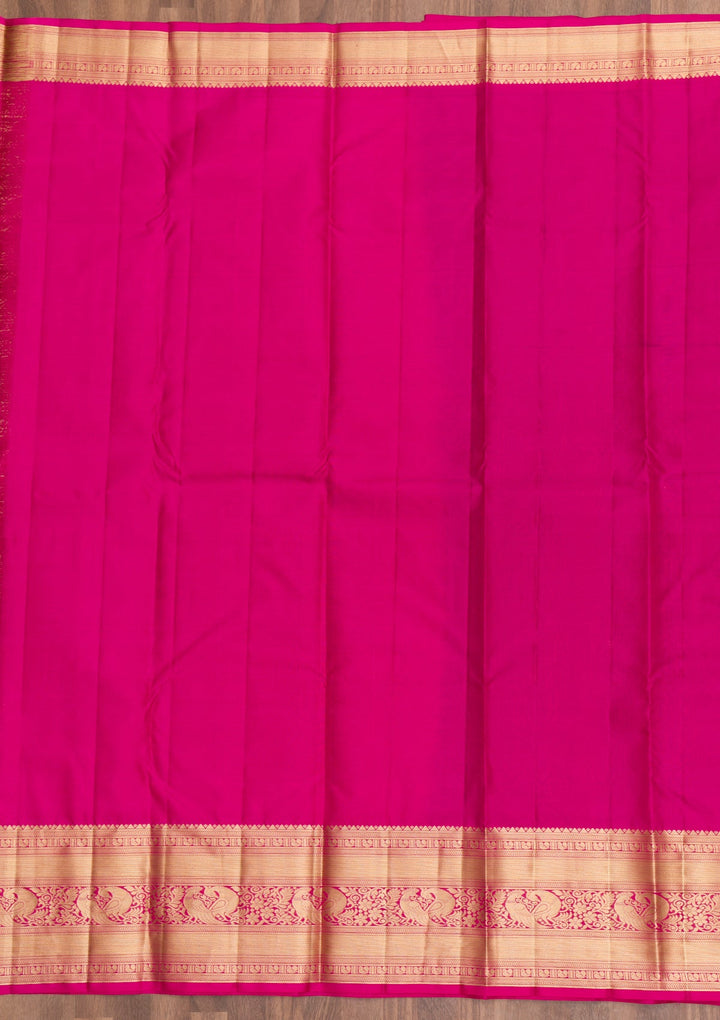 Purple Zariwork Pure Silk Saree-Koskii