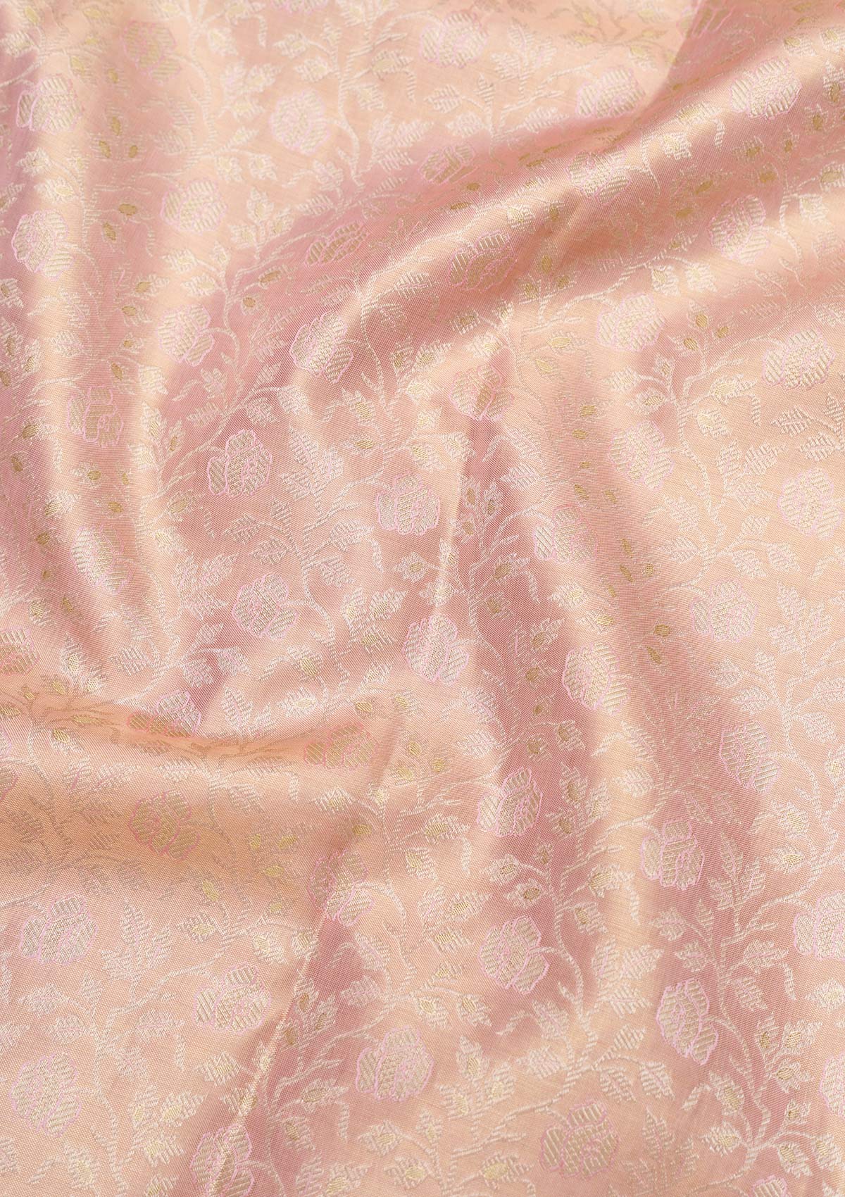 Pink Zariwork Pure Silk Saree-Koskii