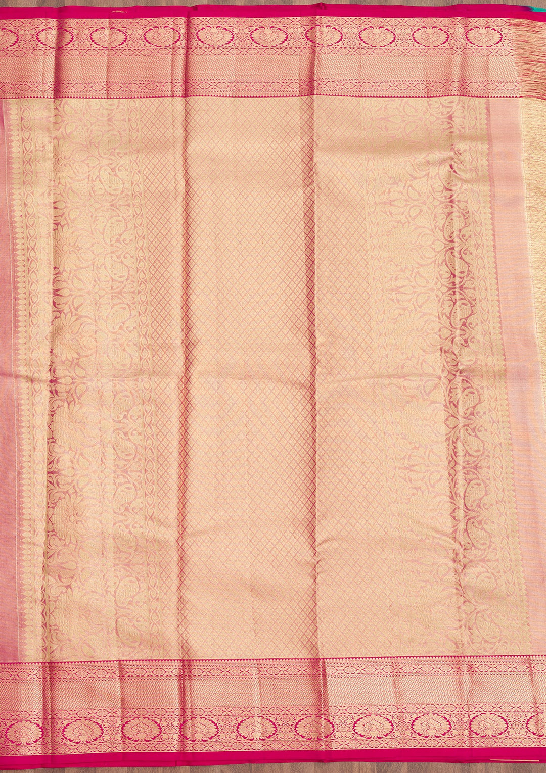 Pink Zariwork Pure Silk Saree-Koskii