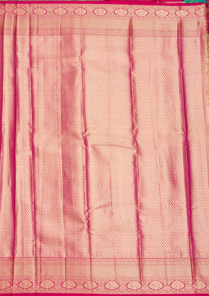 Pink Zariwork Pure Silk Saree-Koskii
