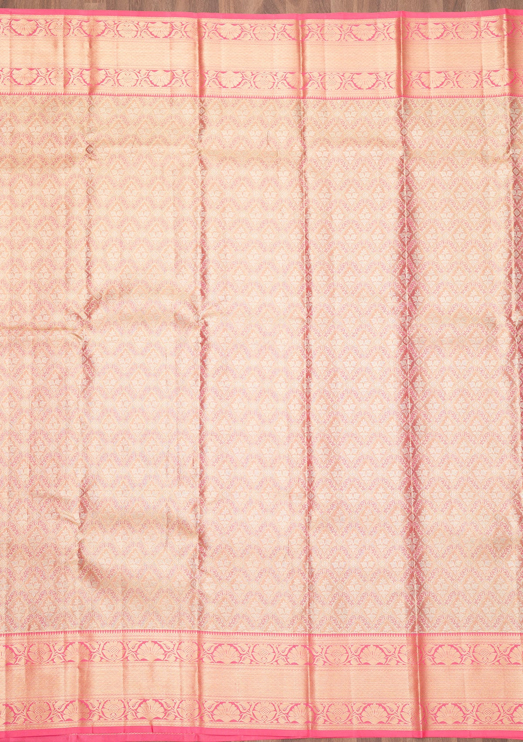 Pink Zariwork Pure Silk Saree-Koskii